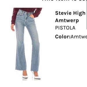 PISTOLA High Rise Wide Leg Jeans Size 29